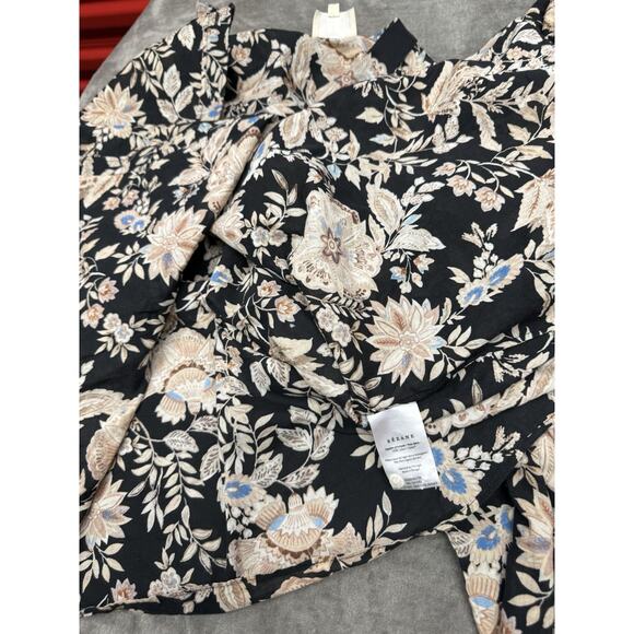 Sezane Floral Matching Set Blouse + Skirt 46 / US 12 100% Cotton & Viscose - Picture 14 of 14